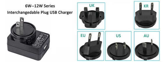 US UK EU Multi Plug Charger Adapter ปลั๊กสากลใน 12W 24V DC Power Supply