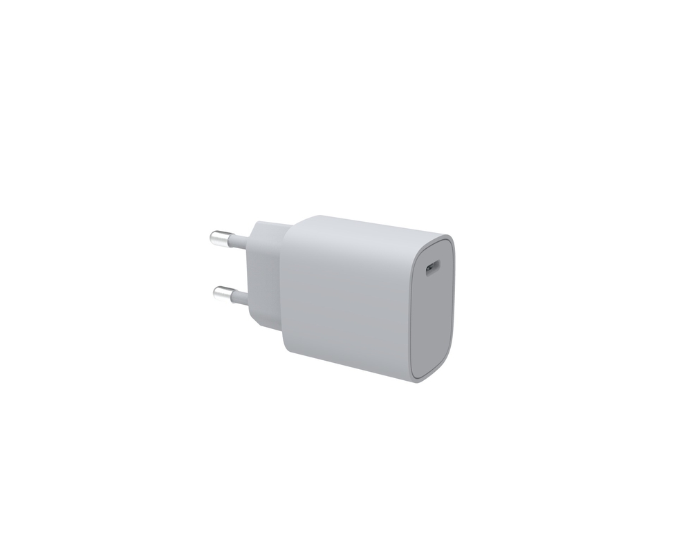 ABS PC USB Wall Charger ประสิทธิภาพระดับ VI Wihte Red 20W USB C Charger